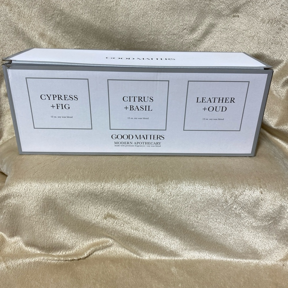 Scented Candle Set - White and Gray